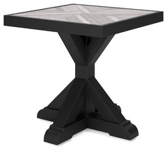 Beachcroft - Square End Table - Black / Light Gray