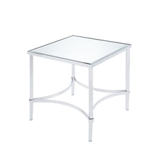 Petunia - End Table - Mirrored & Chrome