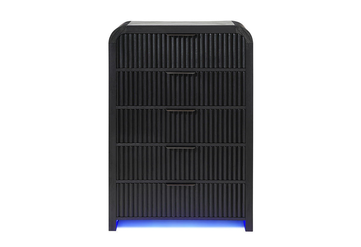 Beckett - Chest With LED - Black / White