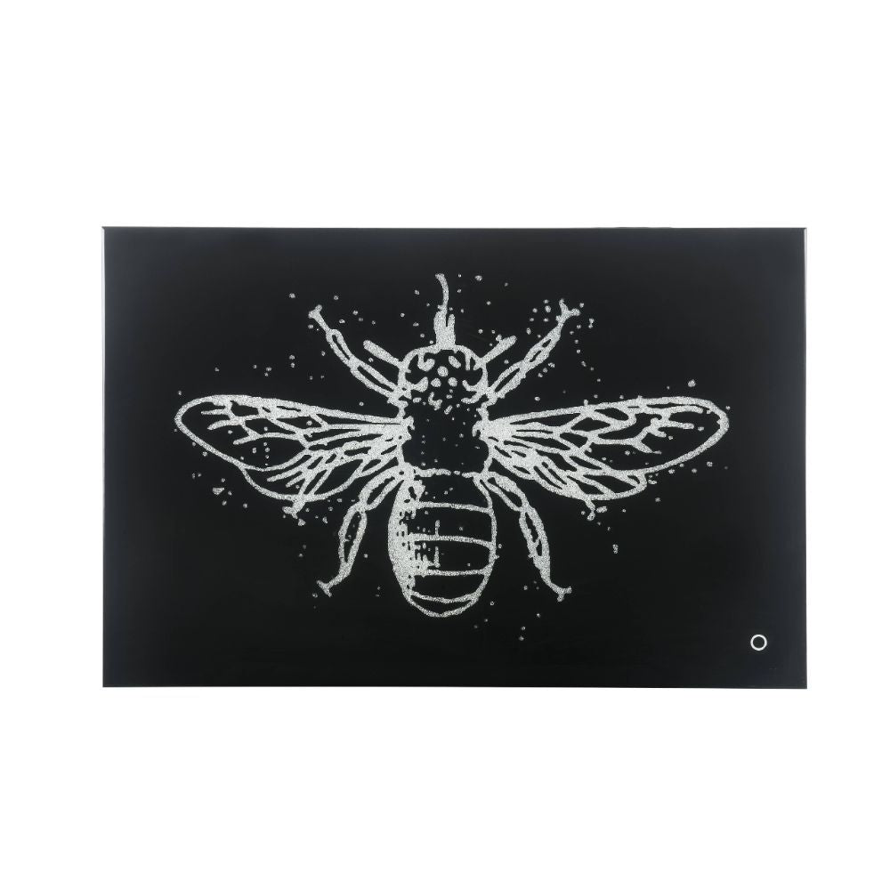 Talisha - Wall Art With LED - Smoky Glass & Faux Crystal
