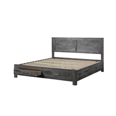 Vidalia - Queen Bed With Storage - Rustic Gray Oak