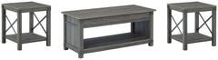 Freedan - 3 Pc. - Coffee Table, 2 End Tables - Grayish Brown