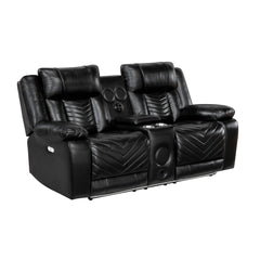 Glory Furniture - Sensa - Power Reclining Loveseat With Bluetooth Speaker And LED Belt