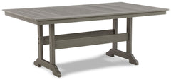 Visola - RECT Dining Table w/Umb OPT - Gray