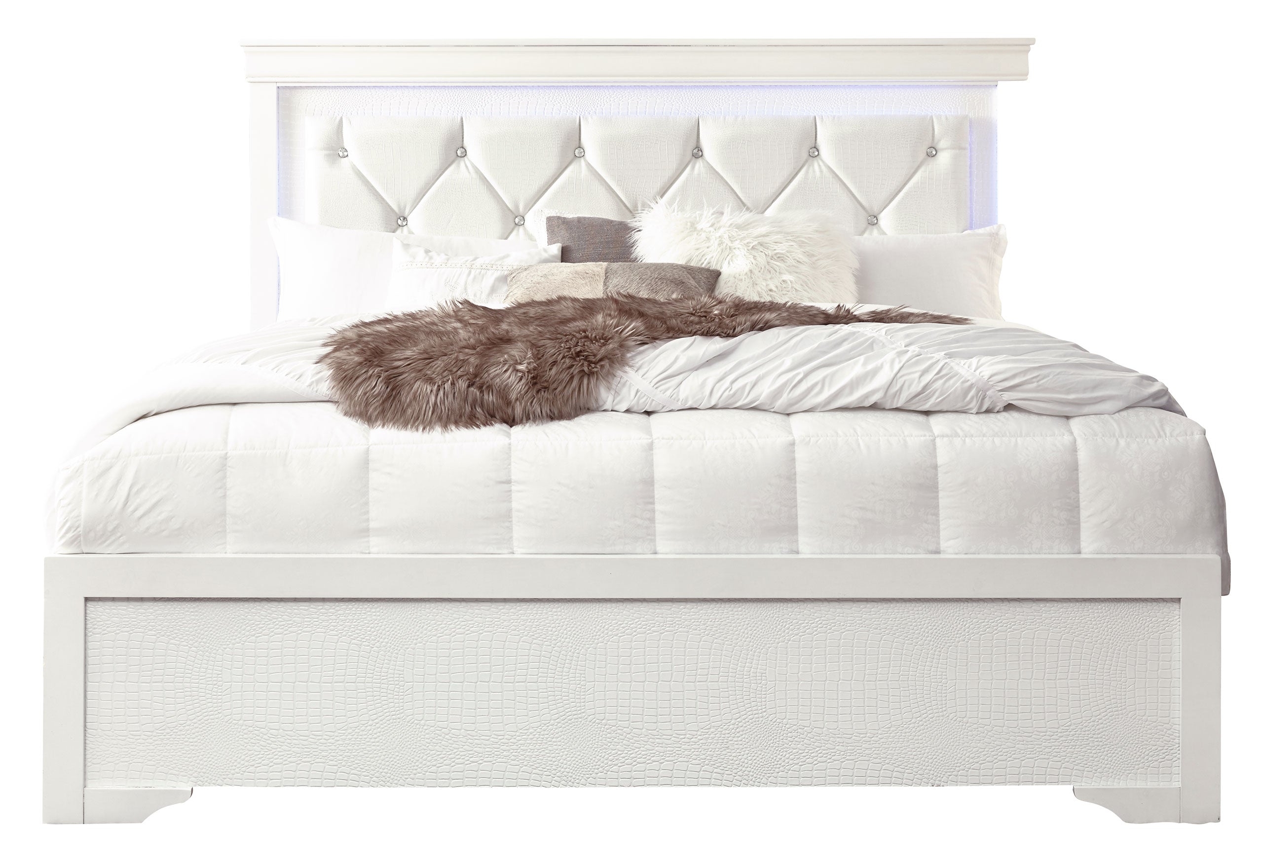 POMPEI - FULL BED WITH LED, KING BED WITH LED, QUEEN BED WITH LED, BOOKCASE TWIN BED WITH LED, FULL BED WITH LED, KING BED WITH LED, QUEEN BED WITH LED - MyWaynesHome #
