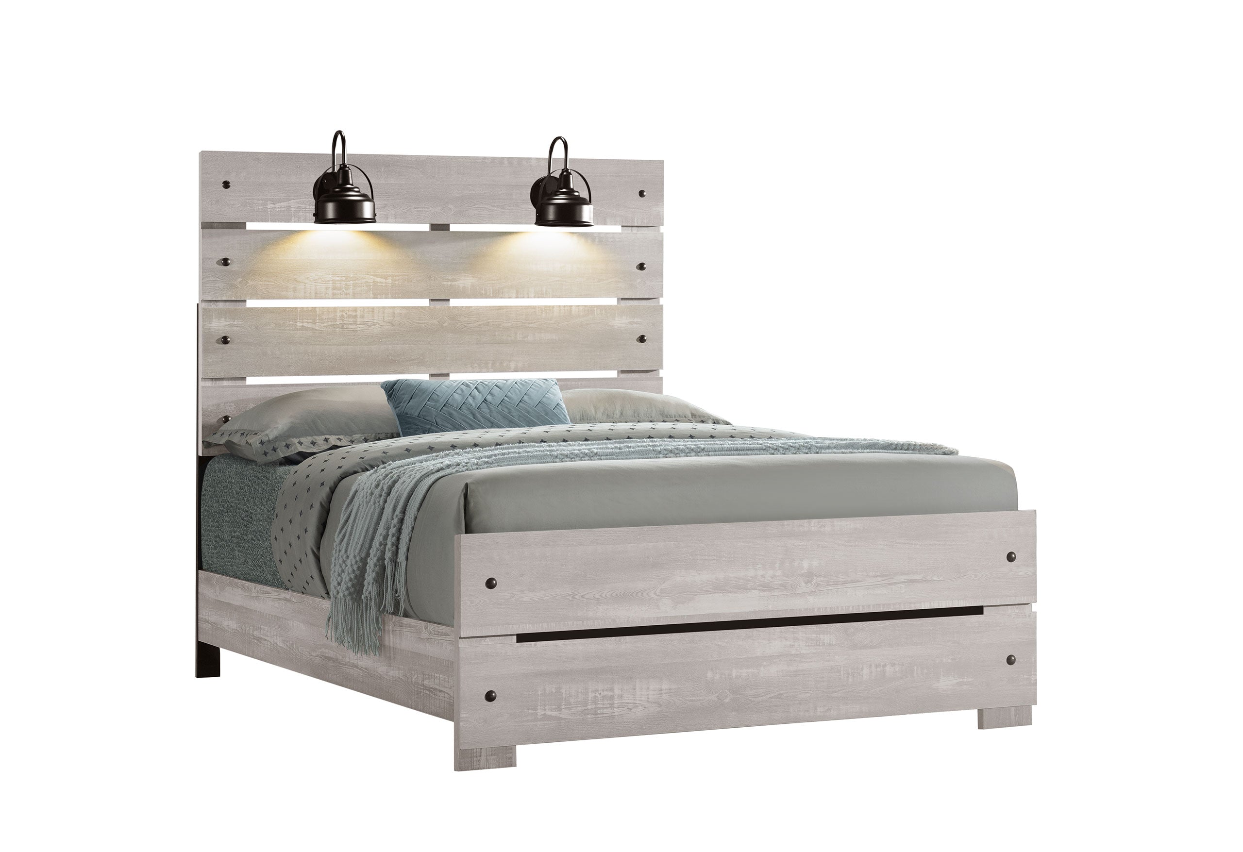 LINWOOD - BOOKCASE TWIN BED, FULL BED WITH LAMPS, KING BED WITH LAMPS, QUEEN BED WITH LAMPS, FULL BED WITH LAMPS, KING BED WITH LAMPS, QUEEN BED WITH LAMPS - MyWaynesHome #