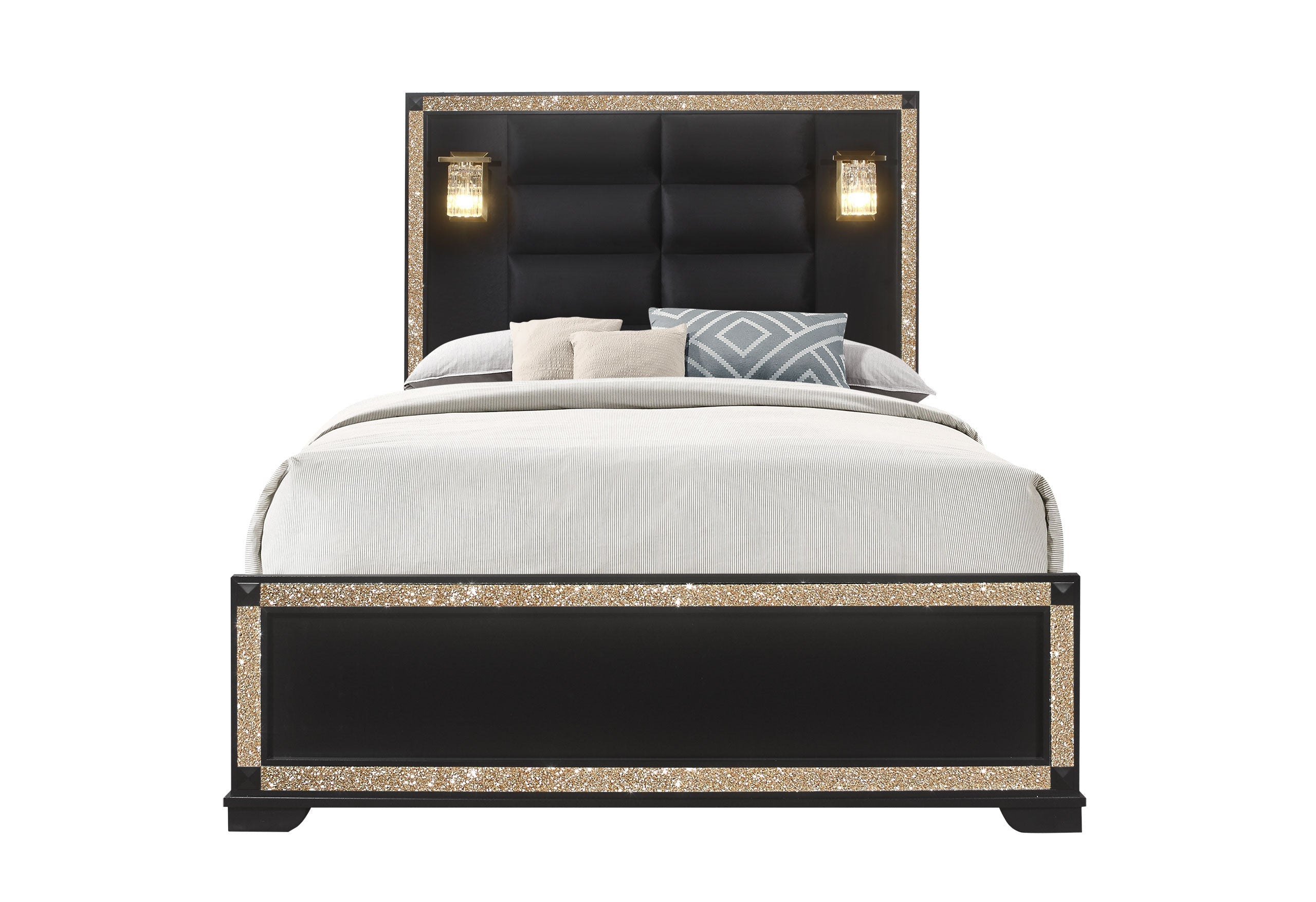 BLAKE - FULL BED WITH LAMPS, KING BED WITH LAMPS, QUEEN BED WITH LAMPS - MyWaynesHome #