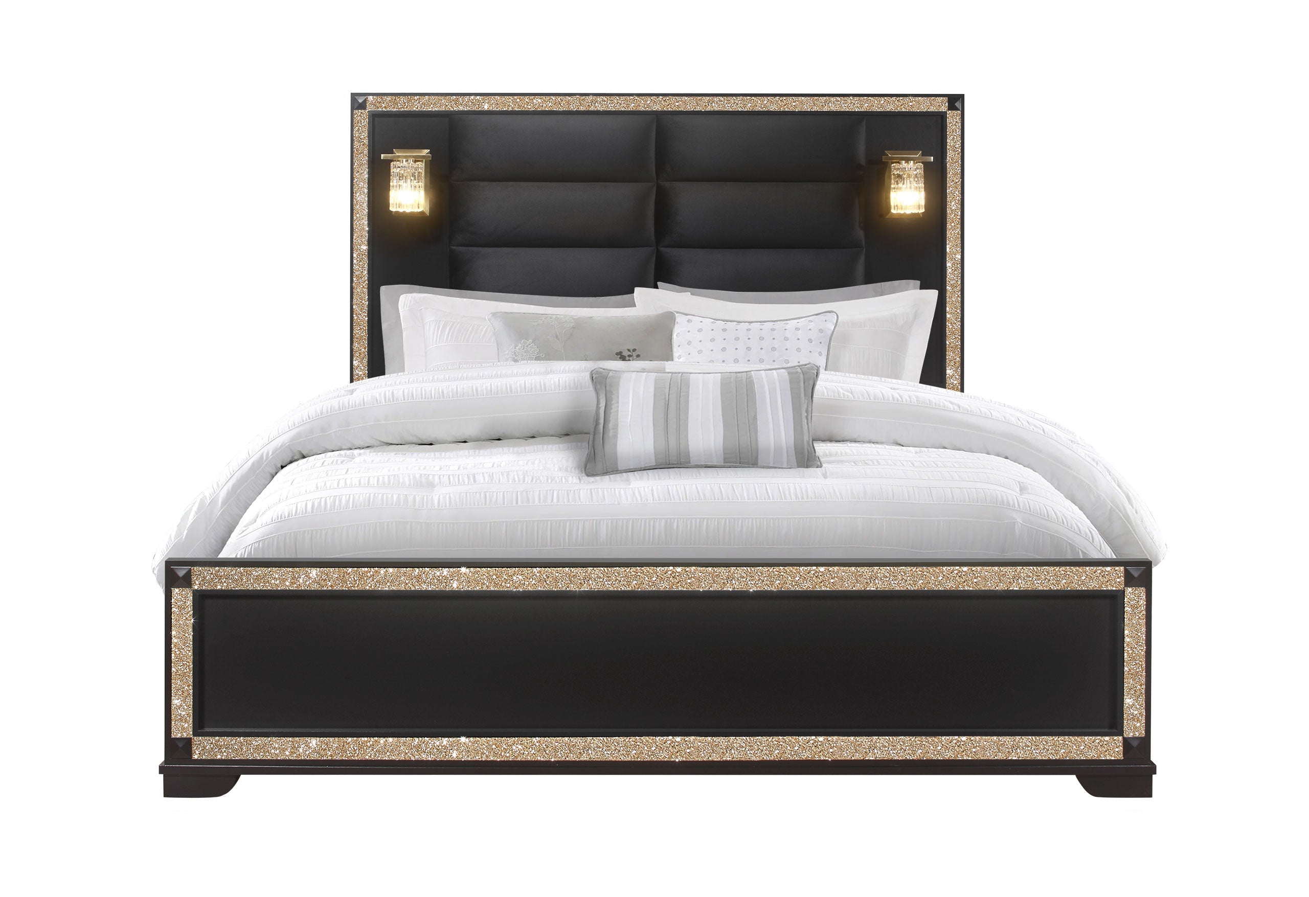 BLAKE - FULL BED WITH LAMPS, KING BED WITH LAMPS, QUEEN BED WITH LAMPS - MyWaynesHome #